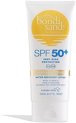 Bondi Sands SPF 50+ Fragrance Free Face Sunscreen Lotion, wasserfeste Sonnencreme